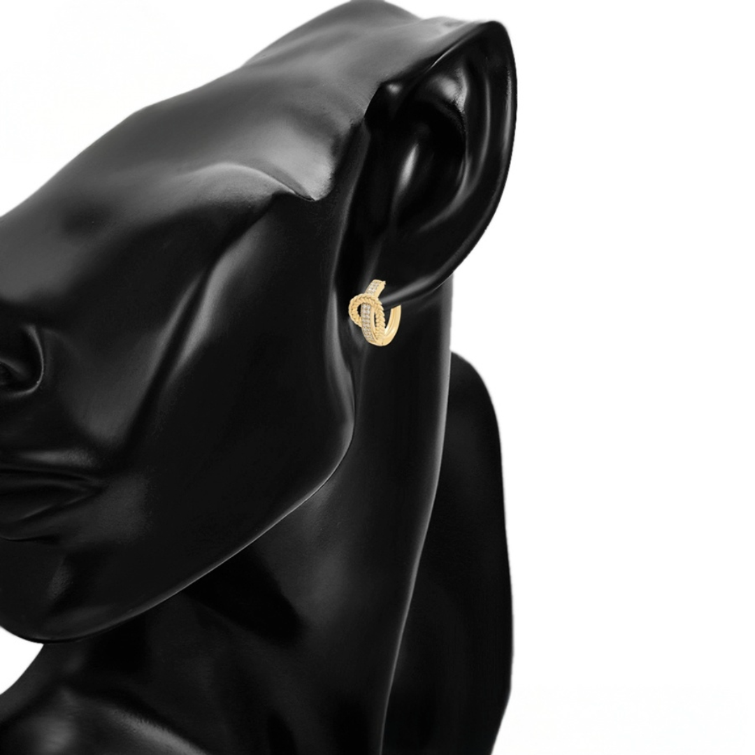 The Love Knot Huggie Hoop Earrings