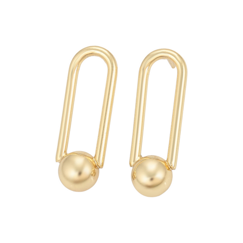 Golden Orbit Drop Earrings