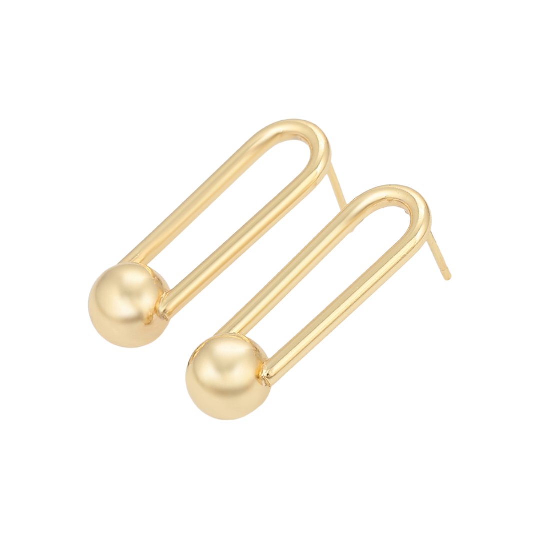 Golden Orbit Drop Earrings