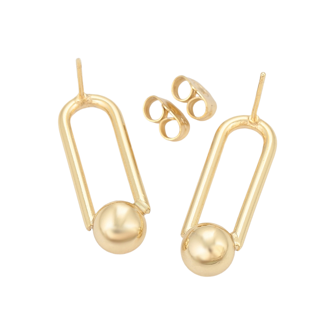 Golden Orbit Drop Earrings