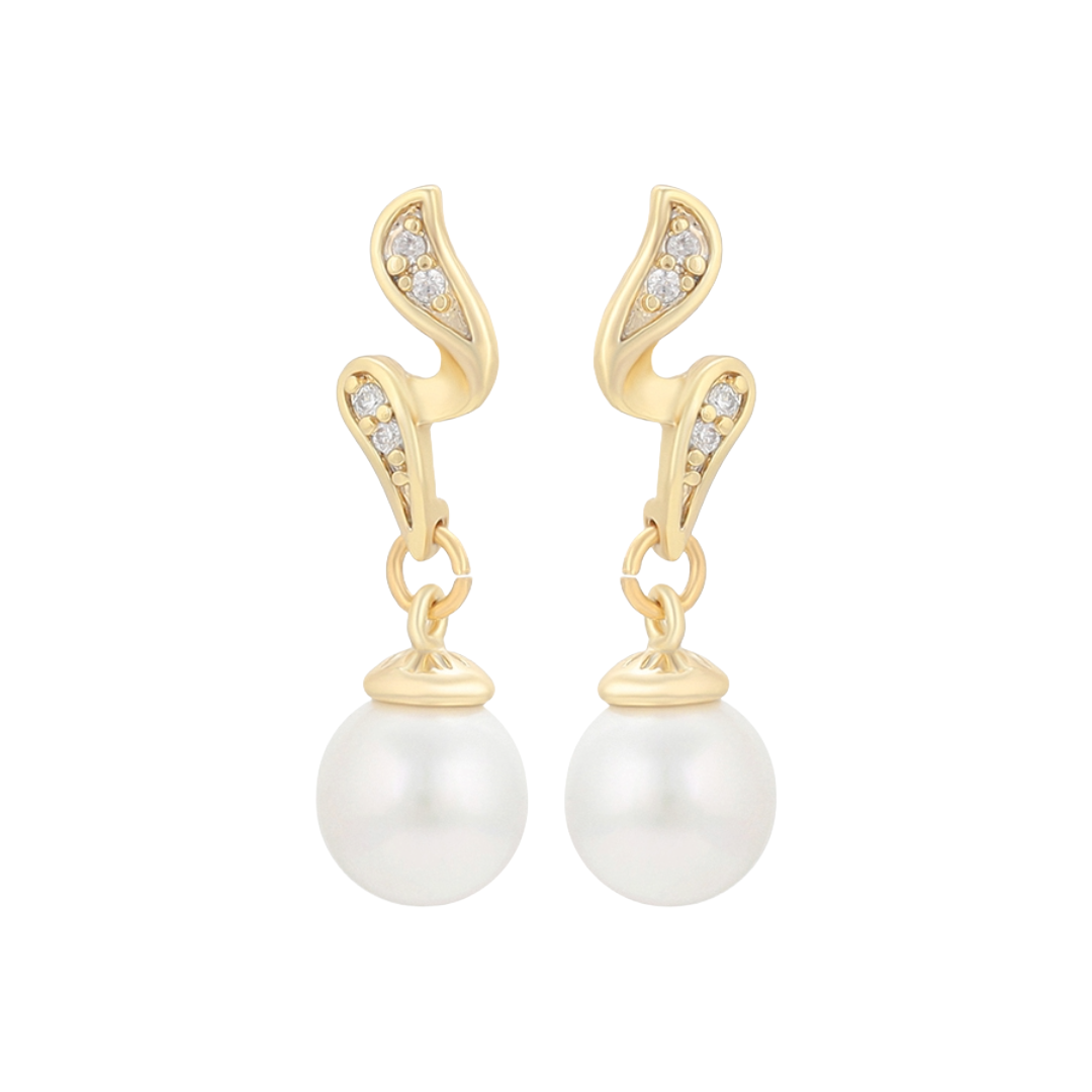Rolling Pearl Drop Earrings