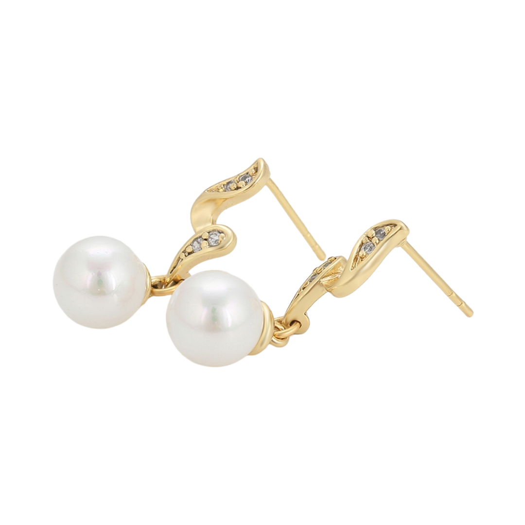 Rolling Pearl Drop Earrings