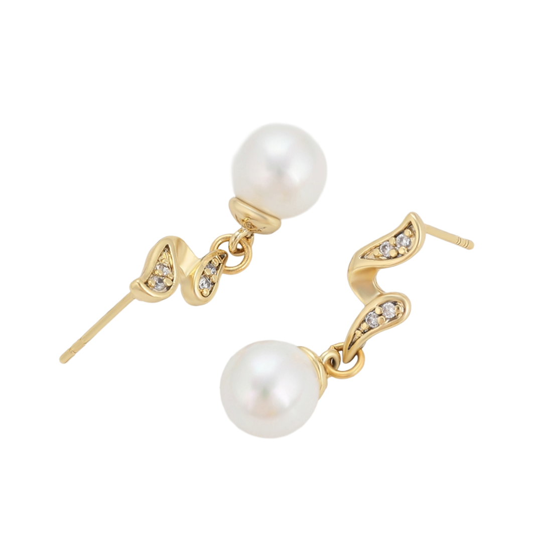 Rolling Pearl Drop Earrings