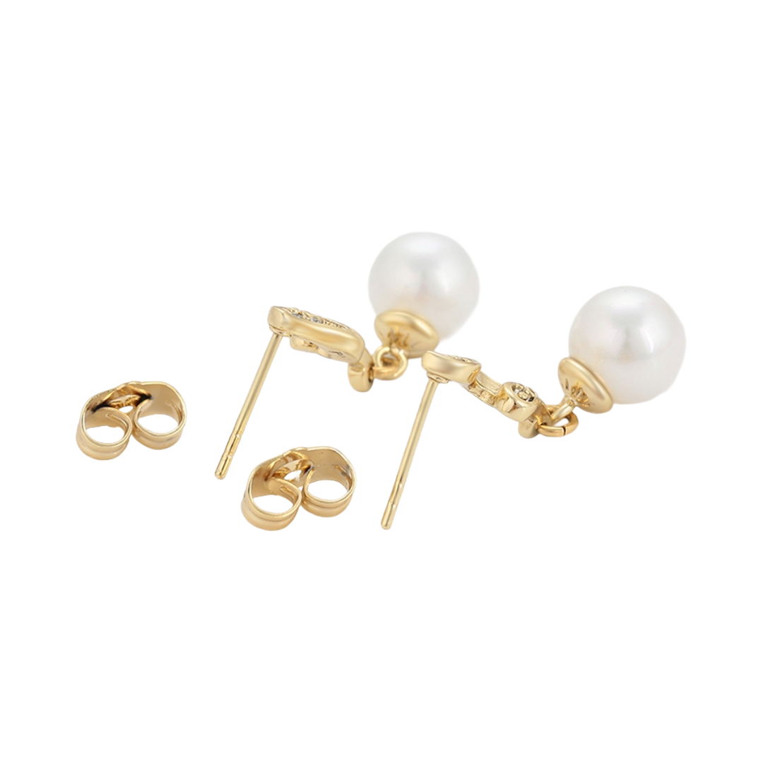 Rolling Pearl Drop Earrings