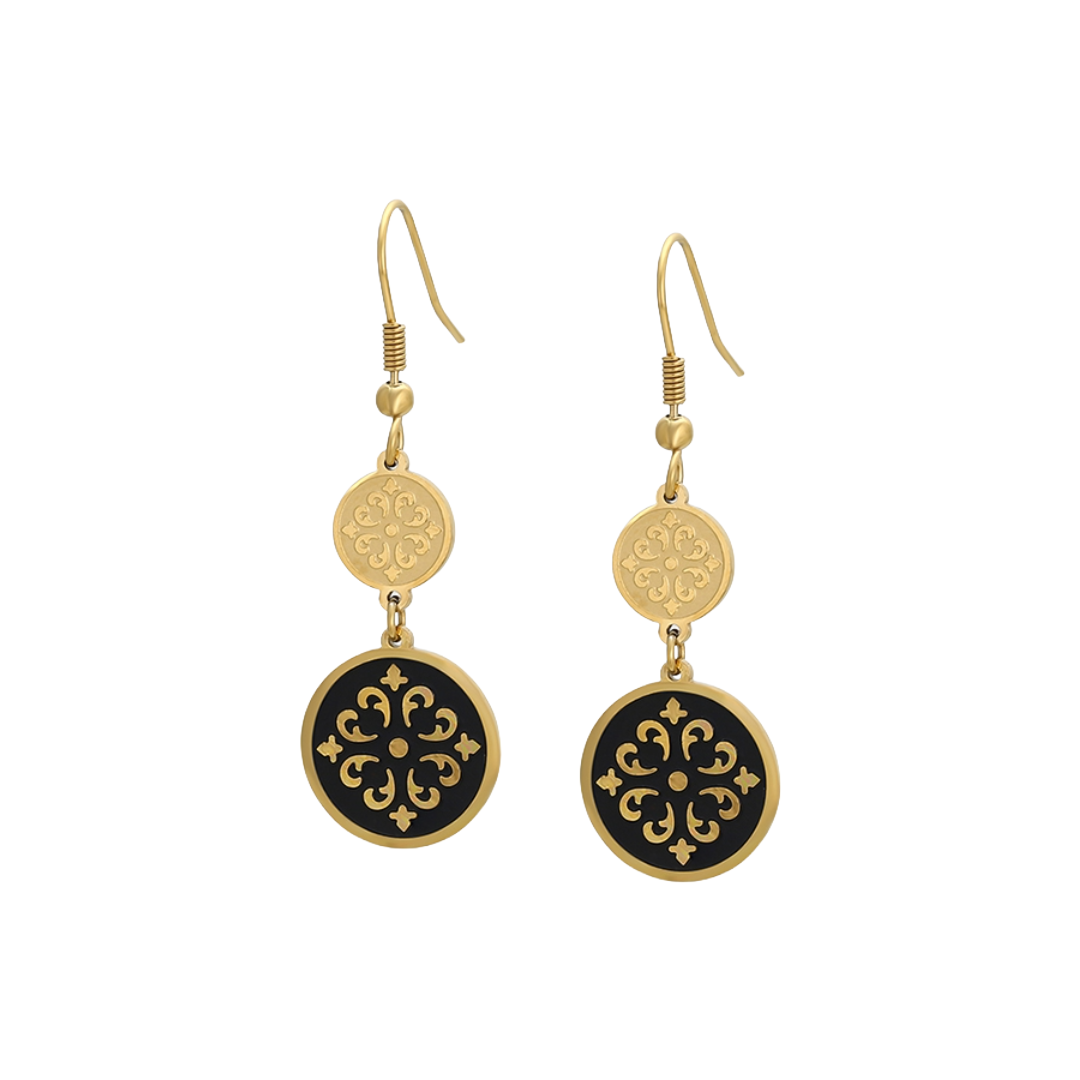 Royal Medallion Drop Earrings