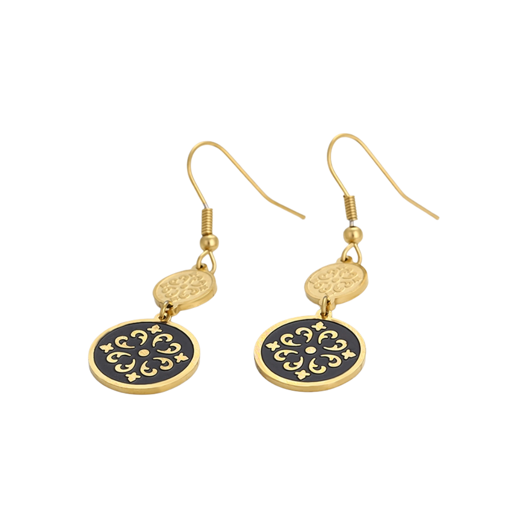 Royal Medallion Drop Earrings