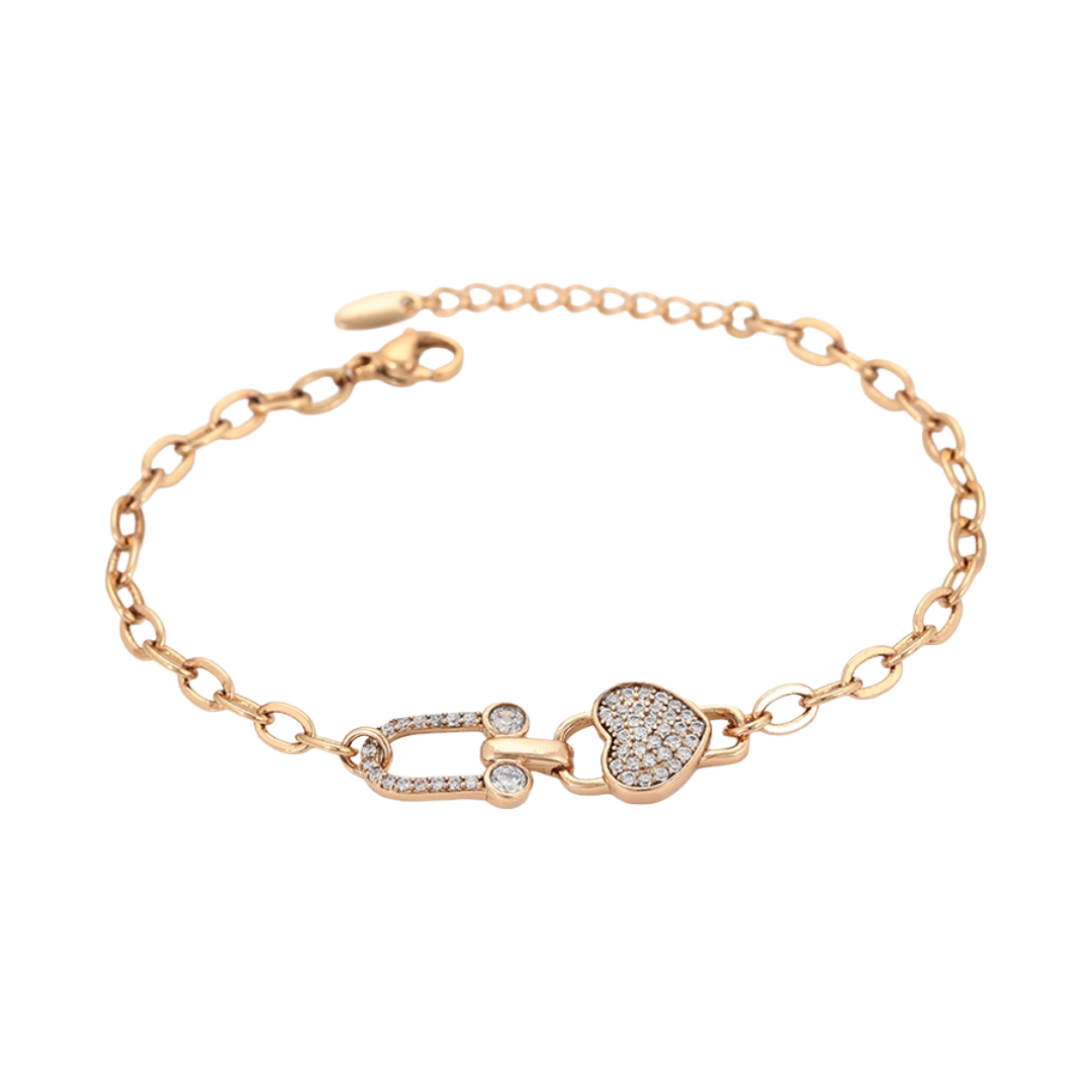 The Heart Paperclip Link Bracelet