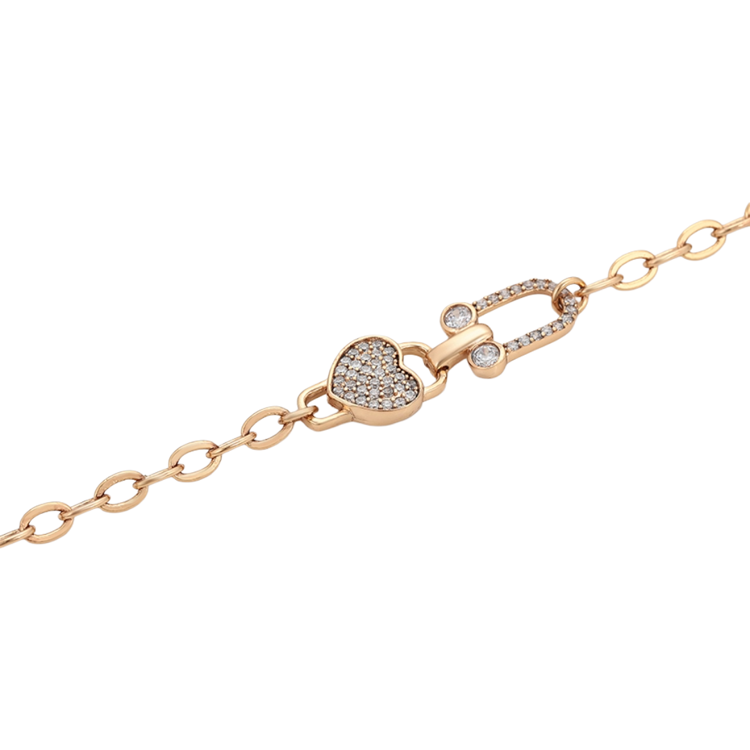 The Heart Paperclip Link Bracelet